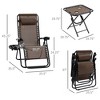 TiramisuBest 2 PCS Folding Chaise Lounge Pool Chairs,Outdoor Sun Tanning Chairs with 5-Level Reclining Back,Steel Frame for Beach,Yard,Patio,Dark Gray - 4 of 4