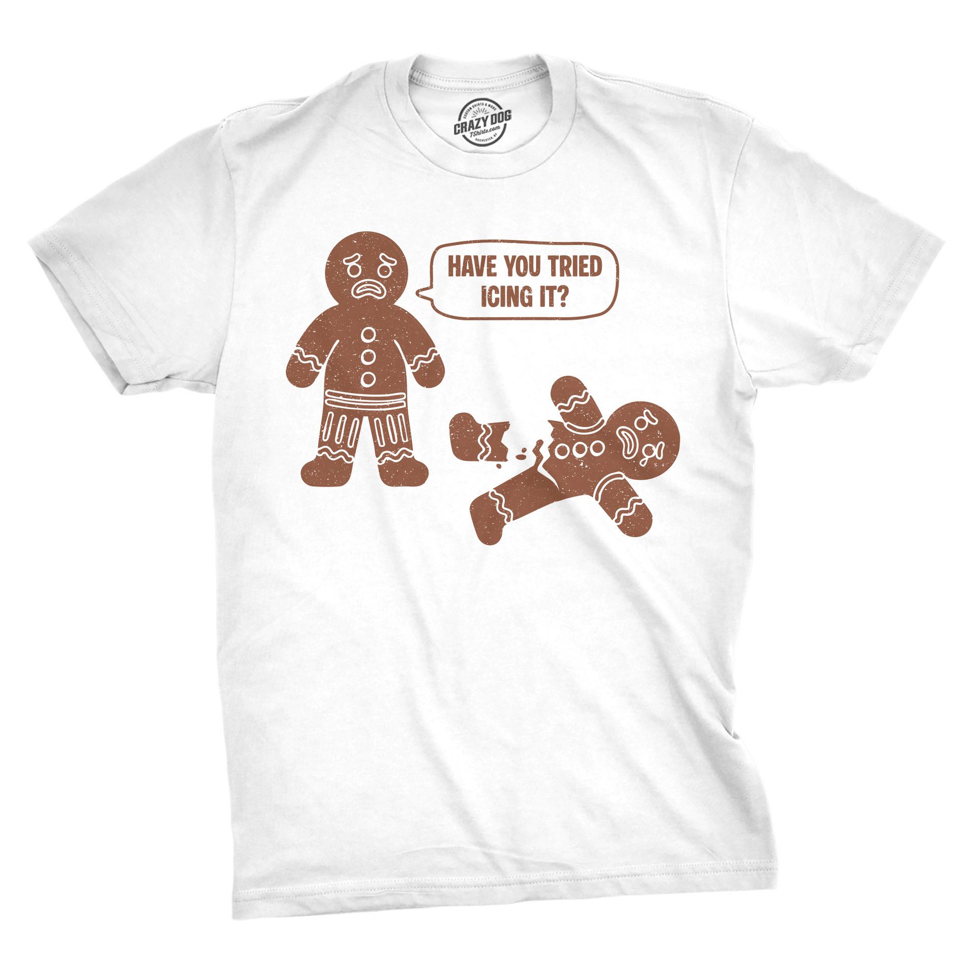 Mens Funny T Shirts Have You Tried Icing It Sarcastic Christmas Cookie Graphic Novelty Tee For Men - Crazy Dog Men's T Shirt Gift For Christmas