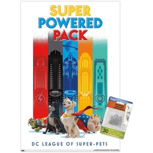 Trends International DC Comics Movie DC League of Super-Pets - Skyline Unframed Wall Poster Prints - 1 of 4