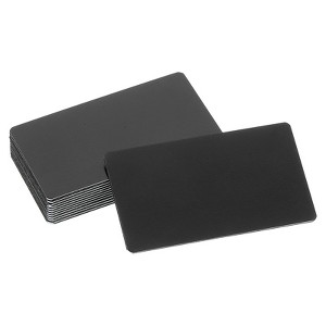Unique Bargains Anodized Aluminium DIY Engraved Blank Nameplate Office Signages 12 Pcs - 1 of 4