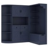 Tiramisubest Hall Cabinet with Storage - Left/Right Design Wooden Sideboard with 4 Hooks, Entryway Organizer - 3 of 4