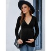 LXT- Maternity Shirts Maternity Tops Pregnancy Tunic Top - 2 of 4