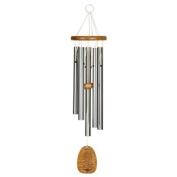 Woodstock Wind Chimes Signature Collection, Woodstock Reflections, Irish Blessing 22'' Silver Wind Chime WRIB