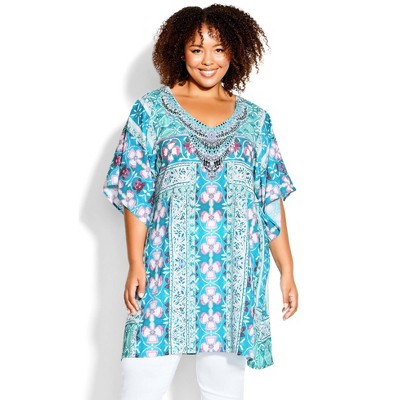 Avenue Women's Plus Size Retreat Beaded Tunic
