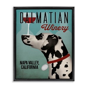 Stupell Industries Vintage Dalmatian Winery Floating Frame Canvas Art - 1 of 4