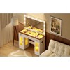 ORRD 43.3" Hollywood Vanity Desk with Lighted Mirror, Glass Top, RGB Cabinets, Power Outlet & Drawers - 3 of 4