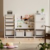 VYNXARIA Kids Toy Storage Organizer with 8 Removable Bins, 4-Tier Bookshelf, and 2 Cabinets for Playroom and Bedroom - 2 of 4