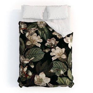 Deny Designs Full/Queen Burcu Korkmazyurek Dark Garden Comforter and Pillow Sham Black - 1 of 4