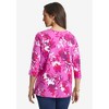 Jessica London Women's Plus Size Stretch Cotton V-Neck Tee - 3 of 4