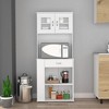 NicBex 66.9 Inch Tall Kitchen Pantry Storage Cabinet with Open Shelves,2 Doors and 1 Drawer for Dining Room,Bathroom,Kitchen,White - 2 of 4