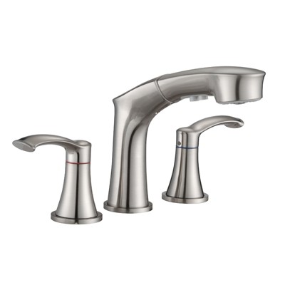 PROOX 8 in. Widespread Double Handle Bathroom Faucet  with Pull Out Sprayer