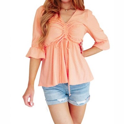 Women's Sweet Sherbet Swiss Dot Top - Lovely Melody