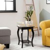 Tangkula Accent Side Table Sofa End Table Nightstand Coffee Table w/ Storage Shelf Brown - 2 of 4