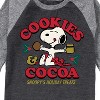 Boys' - Peanuts - Snoopy Christmas Cookies and Cocoa Raglan Graphic T-Shirt - 2 of 4