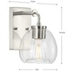 Progress Lighting Caisson 1-Light Bath Vanity Light, Brushed Nickel, Clear Glass Shade - 2 of 4