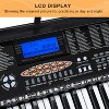 GLARRY 61Key Portable Electronic Piano Keyboard w/LCD Screen, Microphone, Headphones, Sheet Stand, 3 Teaching Modes, Built-In Speakers, Dual Keyboard - 3 of 4