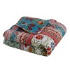 Greenland Home Fashions 50"x60" Thalia Throw Blanket: Quilted Multicolor Abstract Woven Cotton & Polyester - 3 of 3