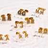 EVRY JEWELS WATERPROOF Gold or Silver Plated Stainless Steel Crystal Initial Stud Earrings - 2 of 2