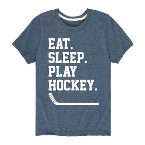 Boys' - Instant Message - Eat Sleep Play Hockey Short Sleeve Graphic T-Shirt - 1 of 4