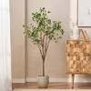 XINGHANZHENXUAN Artificial Milan Leaf Bonsai Tree, Pre-Potted Faux Plant with Clustered Oval Leaves for Indoor Decor - 2 of 4