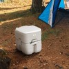 Outsunny 5.3 Portable Camping Toilet, Porta Potty with Level Indicator and Anti-Leak Handle Pump for Boating, Hiking, Travel, RV - 2 of 4