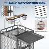 Large Bird Flight Cage, 61-Inch Rolling Parrot Cage with Storage Shelf & Play Top, for Cockatiels, Conures, Parakeets - 4 of 4