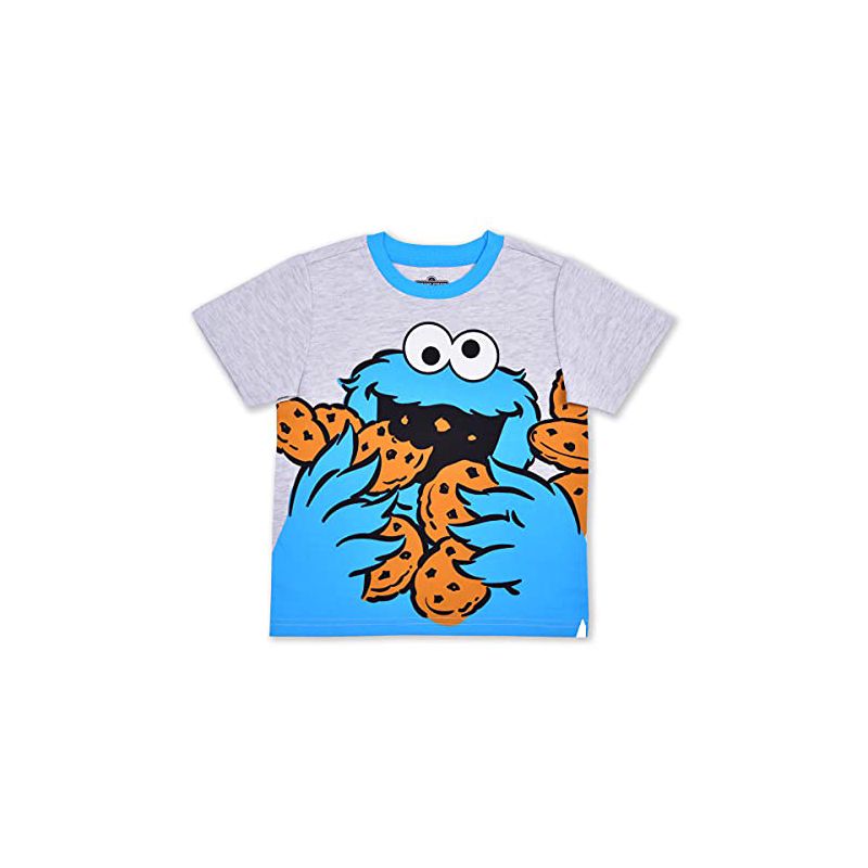 Sesame Street Boy's 2-Pack Short Sleeve Graphic Tee and Casual Shorts Set for toddler, 3 of 6
