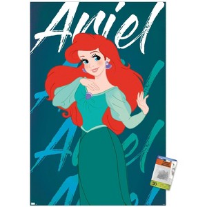 Trends International Disney Princess: Flower Senses - Ariel Unframed Wall Poster Print Clear Push Pins Bundle 22.375" x 34" - 1 of 4