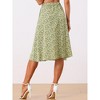 Allegra K Women's Chiffon Summer Vintage Floral Print A-Line Midi Skirts - 4 of 4