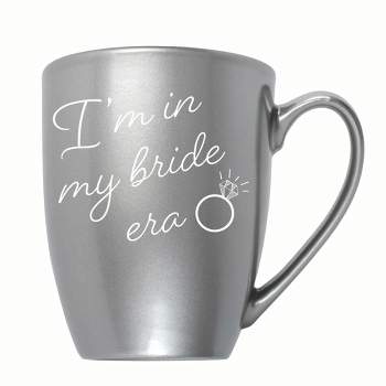 Elanze Designs I'm In My Bride Era 10 ounce New Bone China Coffee Tea Cup Mug For Your Favorite Morning Brew, Frosted Blue