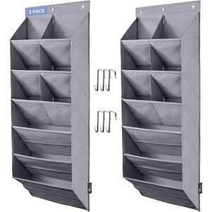 Maximize Vertical Storage: Over-Door Organizer with Extra-Large Pockets - Versatile Hanging Rack for Shoes, No Tools Installation Required - 1 of 4