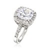 Ross-Simons 5.10 ct. t.w. CZ Halo Ring in Sterling Silver - 3 of 4