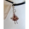 Wrapables Hanging Fashionista Doll Keychain, Crystal Rhinestone Keyring Bag Charm, Brown Animal Print - 3 of 4