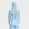 Boys' Minecraft Mineral Wash Zip-Up Hooded Sweatshirt - Blue/Gray - 3 of 4