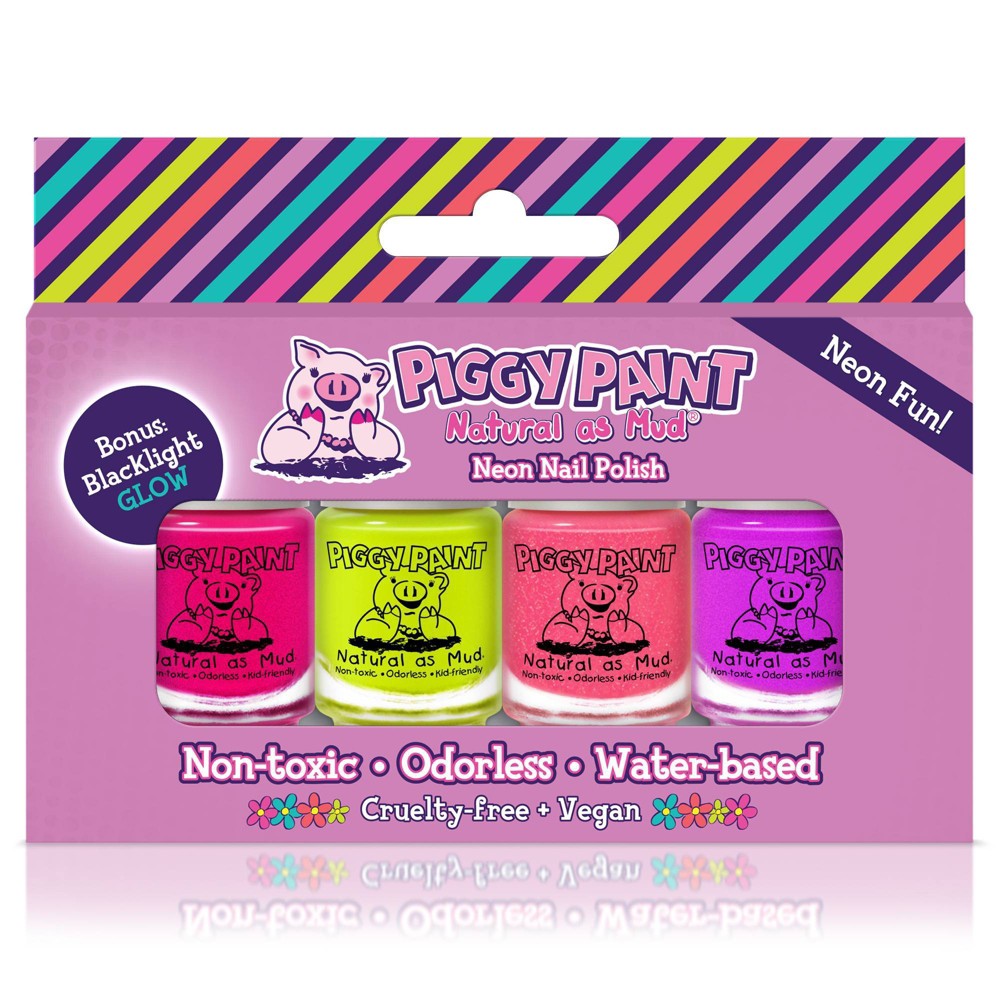 Piggy Paint Nail Polish Set - Neon - 4pk/0.48 fl oz