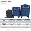 FATMOON 2-Piece Hard Shell Luggage Set with Spinner Wheels - 20", 24" Lightweight Suitcases for Travel + Oxford Cloth Backpack - 3 of 4