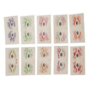 Unique Bargains Adult Simple Halloween Fake Temporary Tatto Assorted Color 10 Pcs - 1 of 4