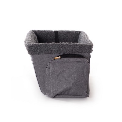 Large Gray Soft Sided Bike Carrier for Pets