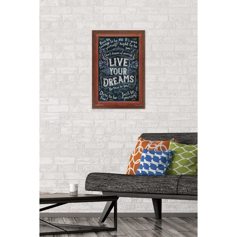 Trends International Live Your Dreams Framed Wall Poster Prints, 2 of 7