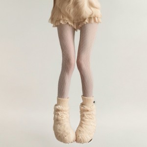 Anna-Kaci Women's Sheer Full Length Tights with Diamond Mesh Pattern and Soft Stretch Fit for Stylish Textured Feminine Legwear - 1 of 3