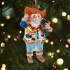 Kurt Adler Glass Ornament for Christmas Tree, Cowboy Santa - 3 of 3
