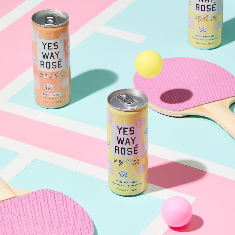 Yes Way Ros&#233; Pink Lemonade Wine Spritz - 4pk/250ml Cans, 5 of 10