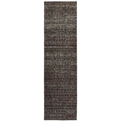 Oriental Weavers Atlas 8048Q Black/ Grey Indoor Area Rug - 2'3" x 8'