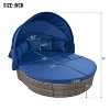 Suki 7-piece All-weather Rattan Patio Daybed with Retractable Canopy, Sectional Sofa Set, Tanning Near Me, Outdoor Furniture - Maison Boucle - 4 of 4