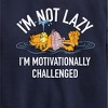 Boys' - Garfield - Not Lazy Graphic Long Sleeve Fleece Sweatshirt - 2 of 4