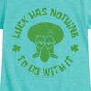 Girls' - SpongeBob Squarepants - Squidward Luck Fitted Short Sleeve Graphic T-Shirt - 2 of 4
