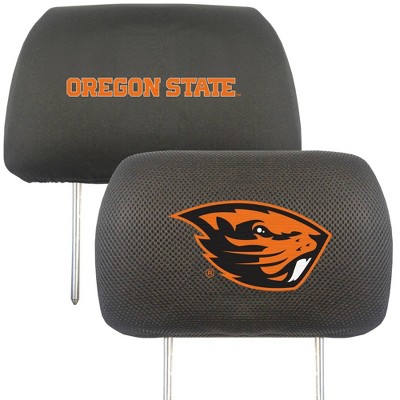 NCAA Oregon State Beavers University Embroidered Head Rest Cover Set - 2pc