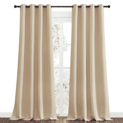 NICETOWN Grommet Top Blackout Curtains, Thermal Insulated Noise Reducing Window Drapes (Set of 2)