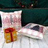 Christmas Pillow Covers 18x18 Inch Set of 2 Pink Black Trees Pink Buffalo Plaid Decorative - 3 of 4