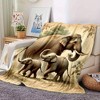 Lomsoe Cozy Elephant Print Blanket - Soft Flannel Blanket Digital Print Design, Elephant Deco Christmas Gift. - 2 of 4